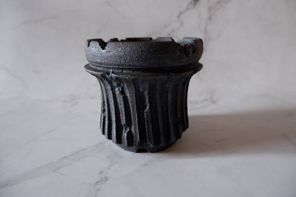 4号窯変黒鎬鉢890　塊根植物　多肉植物　盆栽　植木鉢　作家鉢　鉢皿　沖縄 3枚目の画像