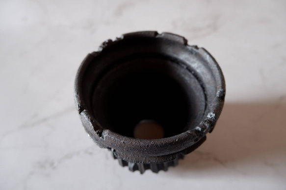 4号窯変黒鎬鉢890　塊根植物　多肉植物　盆栽　植木鉢　作家鉢　鉢皿　沖縄 4枚目の画像