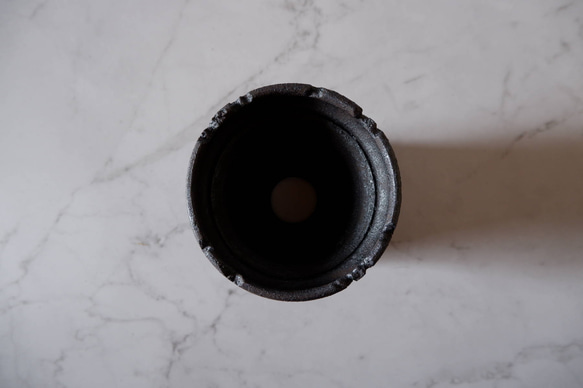 4号窯変黒鎬鉢890　塊根植物　多肉植物　盆栽　植木鉢　作家鉢　鉢皿　沖縄 5枚目の画像