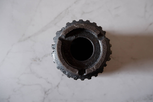 4号窯変黒鎬鉢890　塊根植物　多肉植物　盆栽　植木鉢　作家鉢　鉢皿　沖縄 7枚目の画像