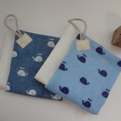 大きめ*パンダ*やわらかガーゼハンカチ4枚セット*ハンドメイド 大きめ*パンダ*やわらかガーゼハンカチ4枚セット ハンカチ