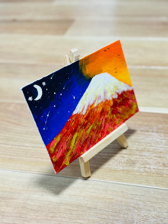 10cm】 虹 木漏れ日 空 キャンバスアート カラフル アクリル