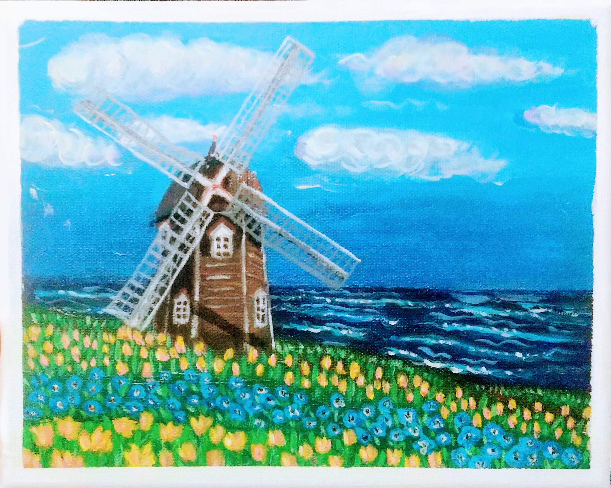妖精②】アクリル画 F3 風景画 絵画 - メルカリ
