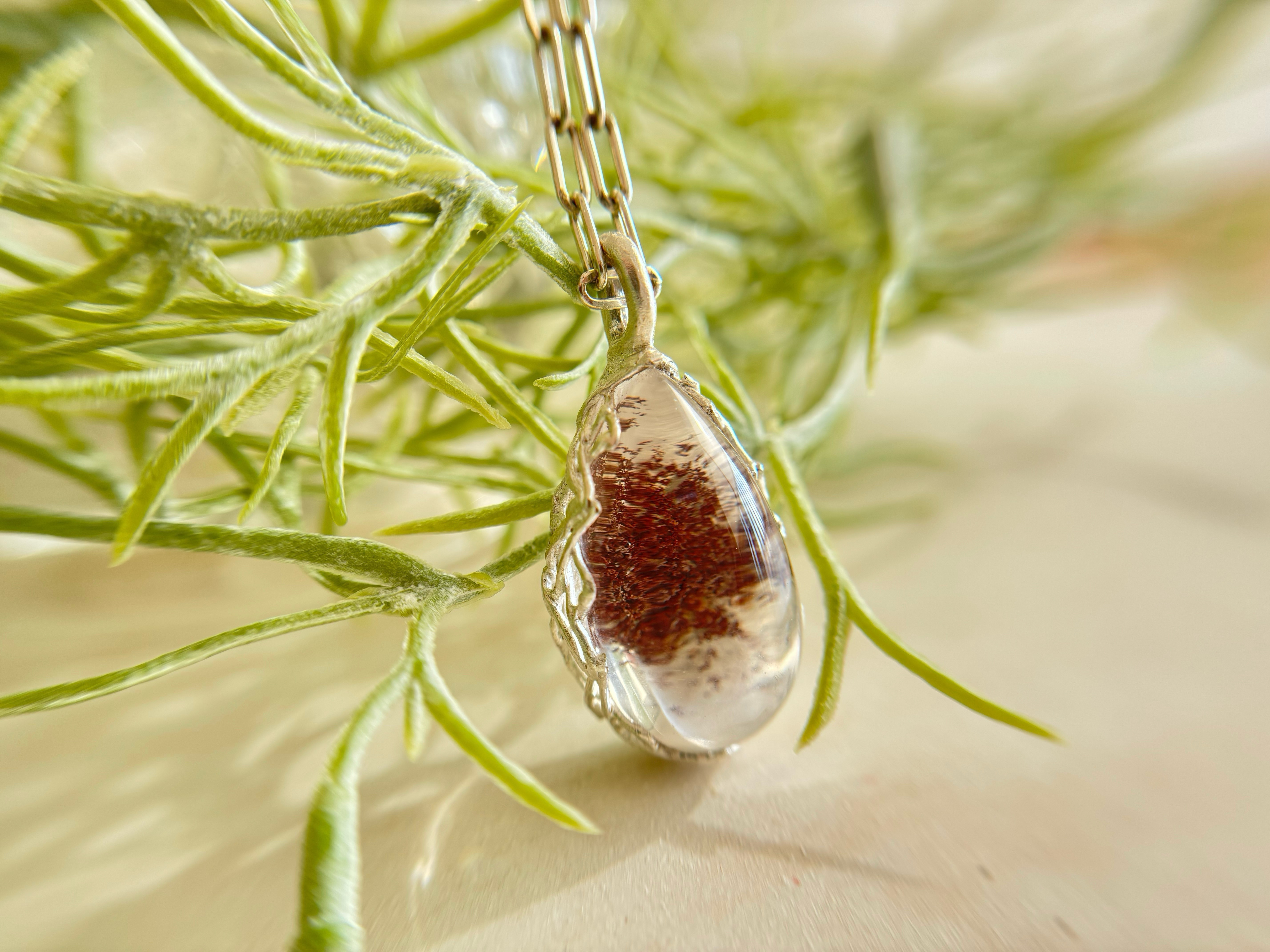 ガーデンクォーツ&シルバーネックレス