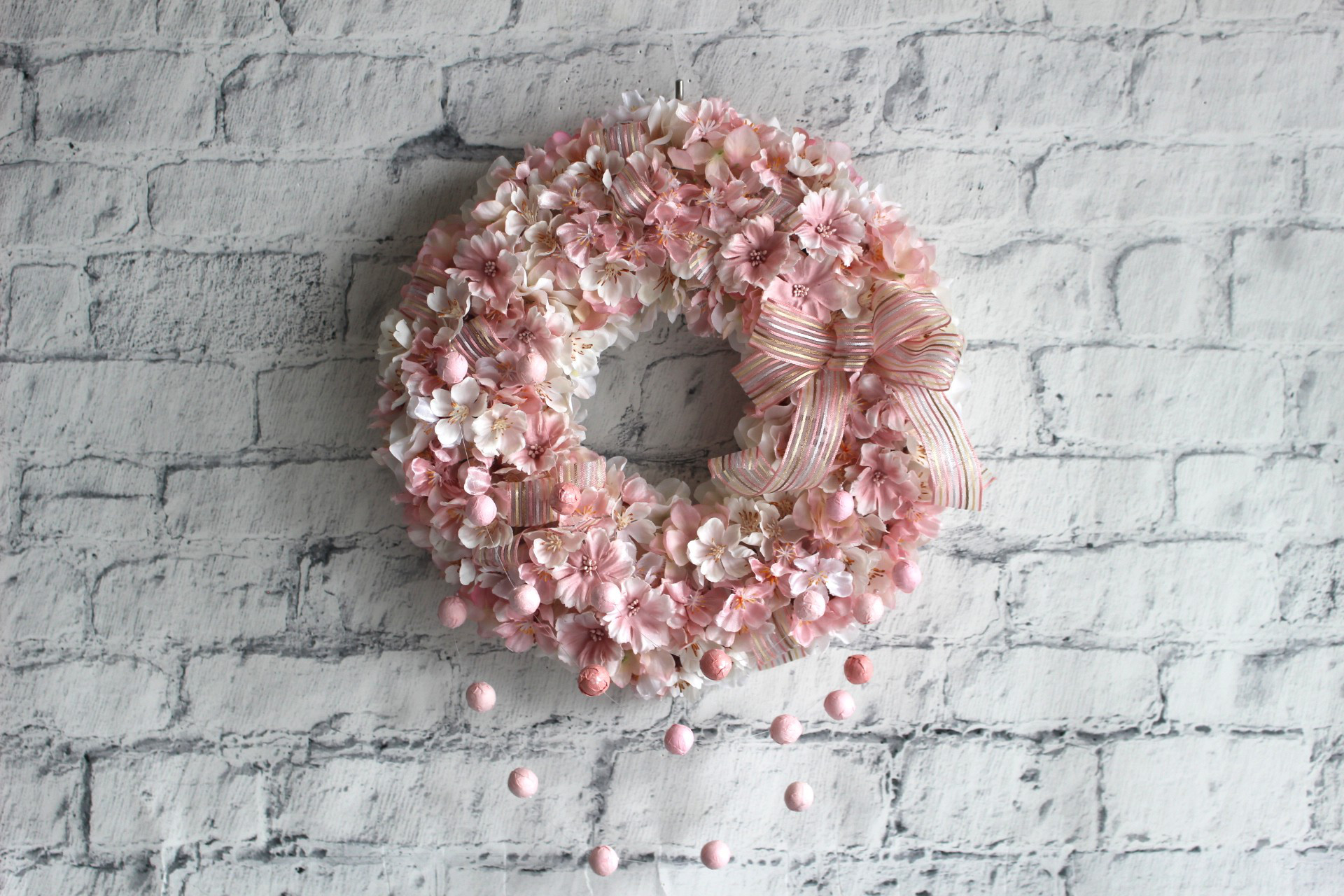 桜色のリース