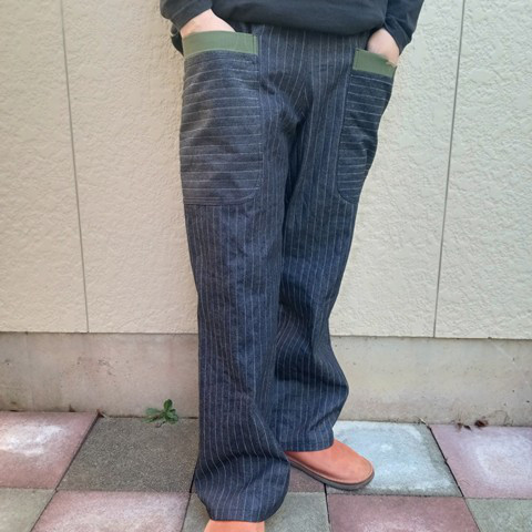 ジャガードデニムデカポケットパンツ（ウォバッシュ×迷彩）