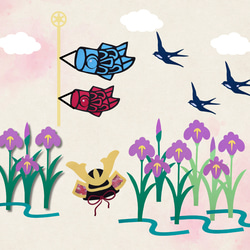 春の壁面】季節を感じる壁面装飾 こいのぼり・兜・菖蒲で祝う、こども