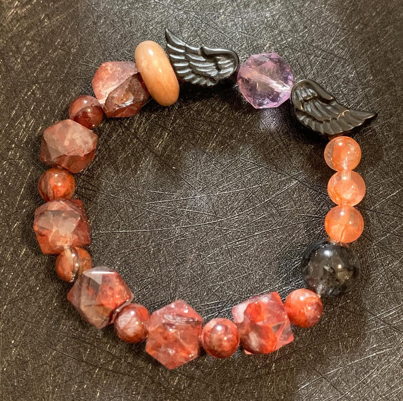 Crystal.EAA エンジェルシリーズ セラフィム シャイニングゴールド サンボーン レッドガムフラワー