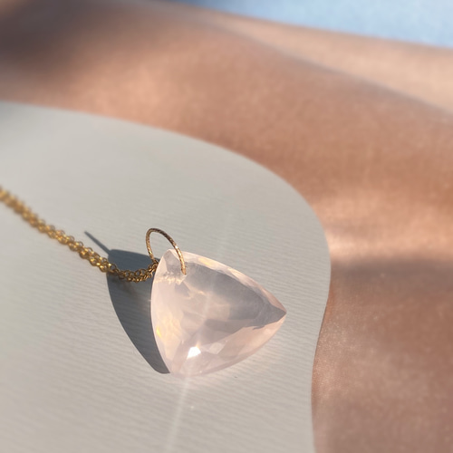 Prana candy gem✴︎大粒ローズクォーツ✴︎k14gf✴︎ペンダントトップ