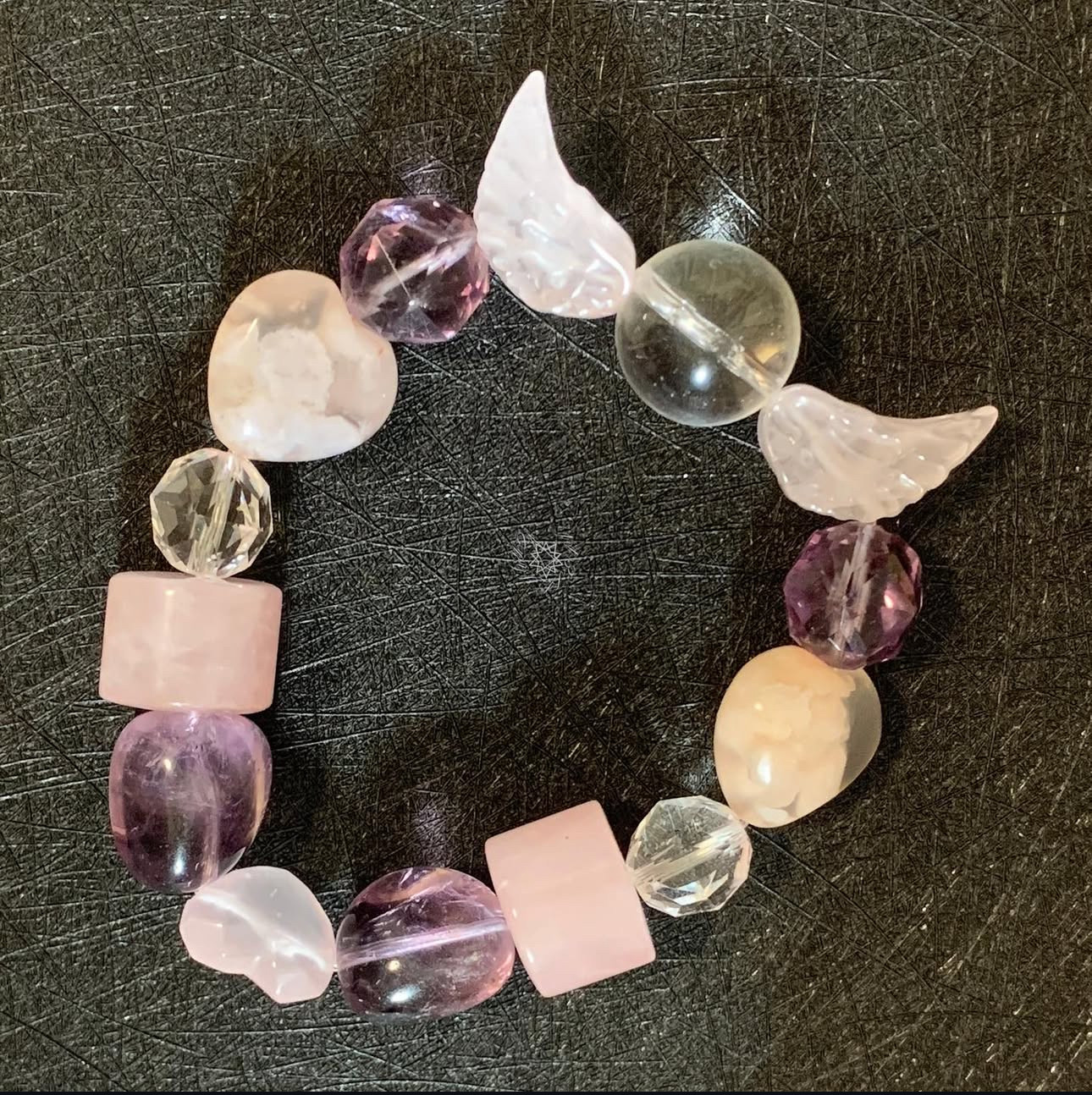 Crystal.EAA エンジェルシリーズ 大天使 アメジスト ローズクォーツ ホワイトクリスタル