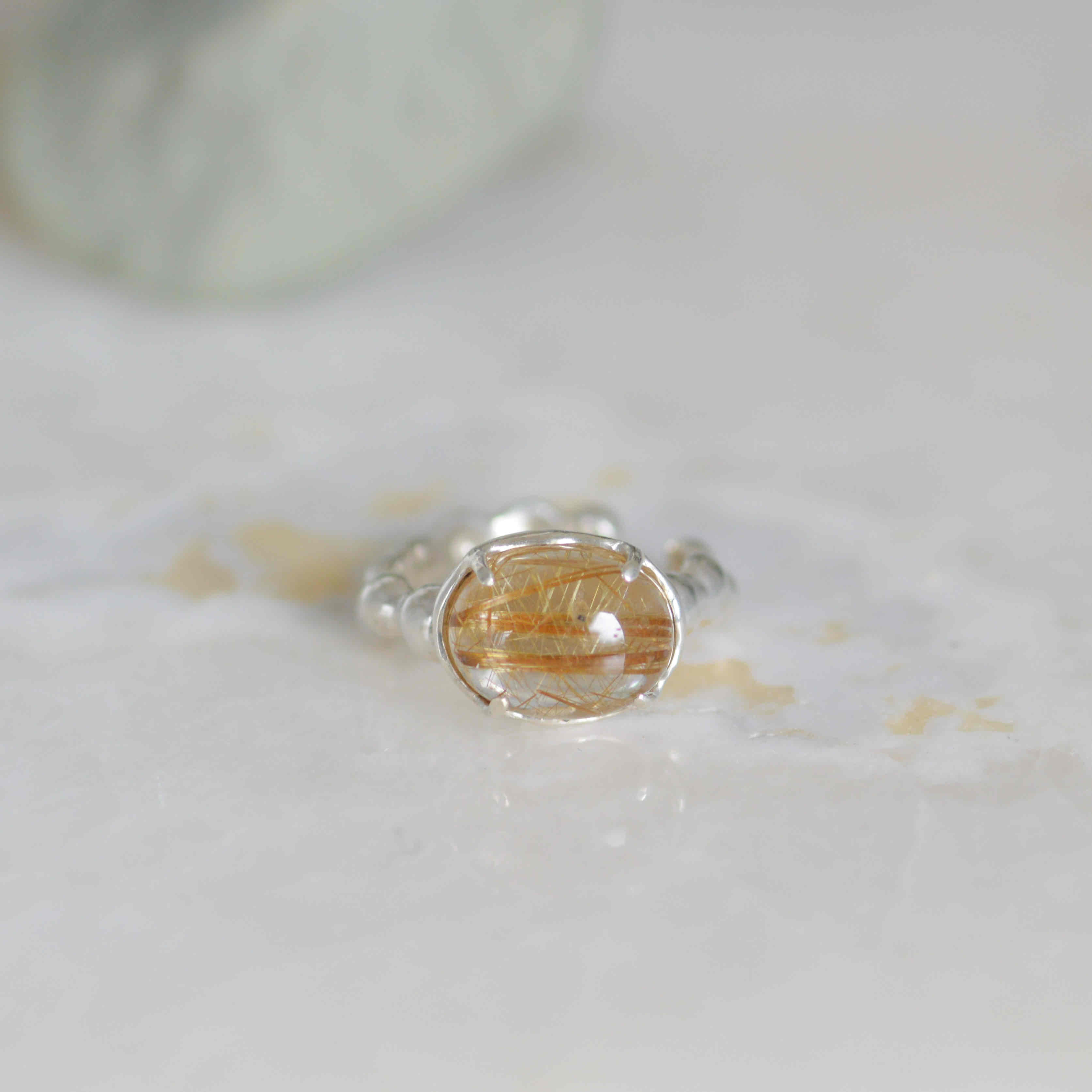 ルチルクォーツとあぶくのイヤーカフ<一点もの> 12,012円