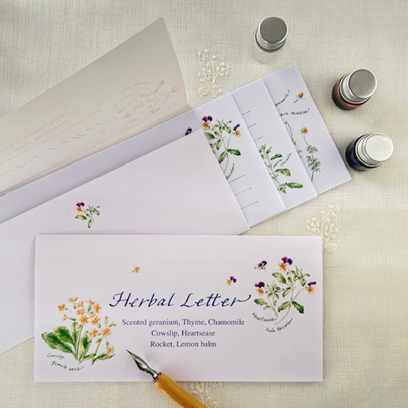 一筆箋　お好きな2袋セット〔No.1 ハーブ〕 2枚目の画像