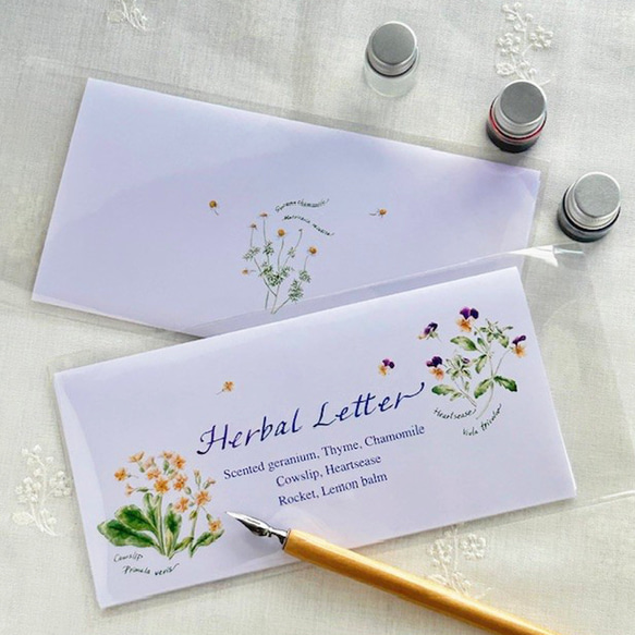 一筆箋　お好きな2袋セット〔No.1 ハーブ〕 4枚目の画像