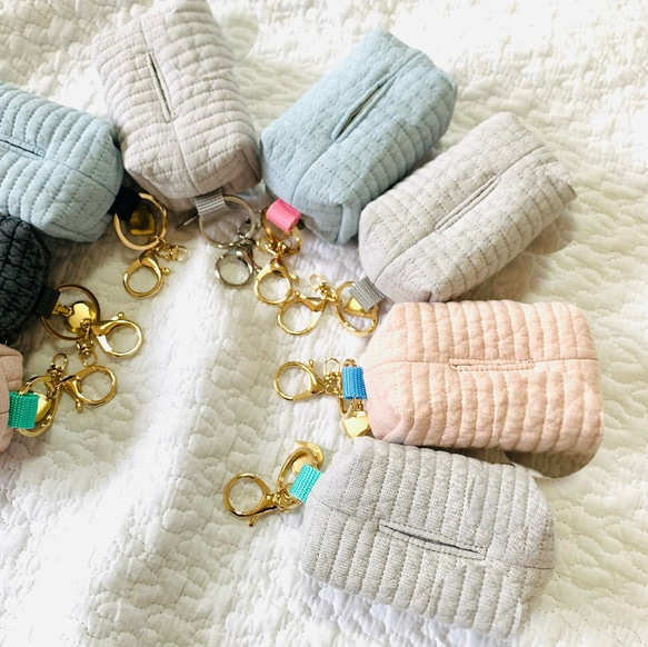 nubiが選べる エチケット袋ポーチ　H4W9D4.5お散歩　ロールタイプ用マナーポーチ　ヌビポーチ　大人可愛い 2枚目の画像