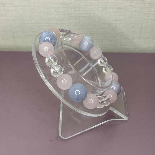 ＊ご依頼品 ラスト＊ ブルーローズ クォーツブレスレット ブレスレット 天然石 ブルーローズクォーツ ローズクォーツ 内径