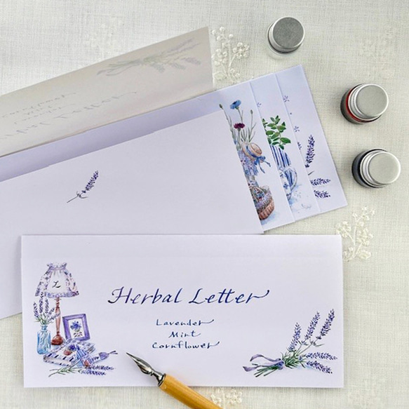 一筆箋　お好きな2袋セット〔No.5 ラベンダー他 〕 2枚目の画像