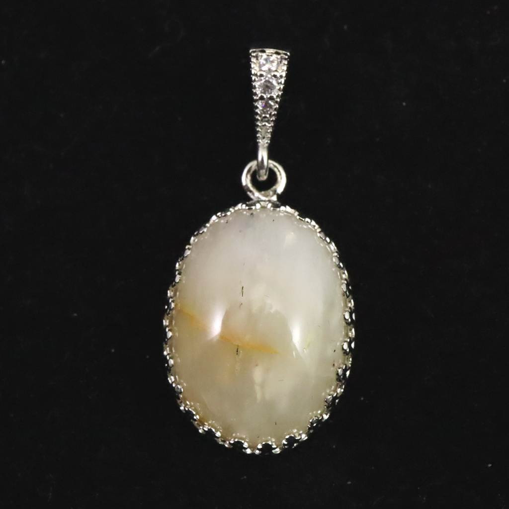 静岡水晶　19mmオーバルペンダント 3.8g #62716