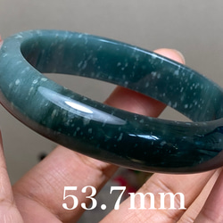 BG9-08 美品 糯氷種 深灰藍飃雪花 53.7MM グアテマラ産 本翡翠