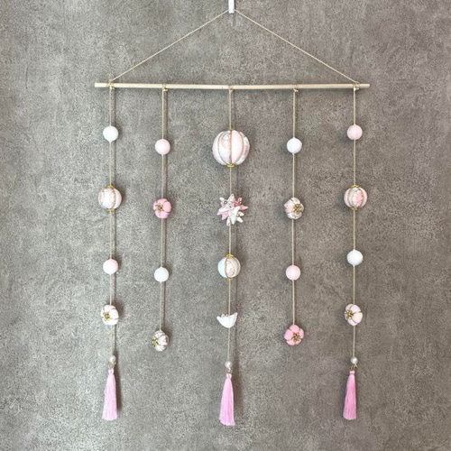 ひな祭り 雛祭り 吊るし雛 モダン おしゃれ ピンク系 タペストリー