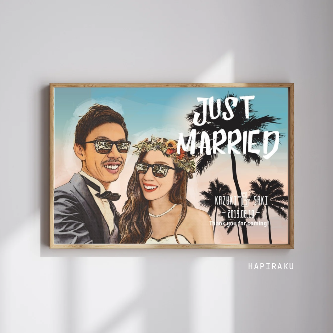 海Beach似顔絵ウェルカムボード／台紙納品