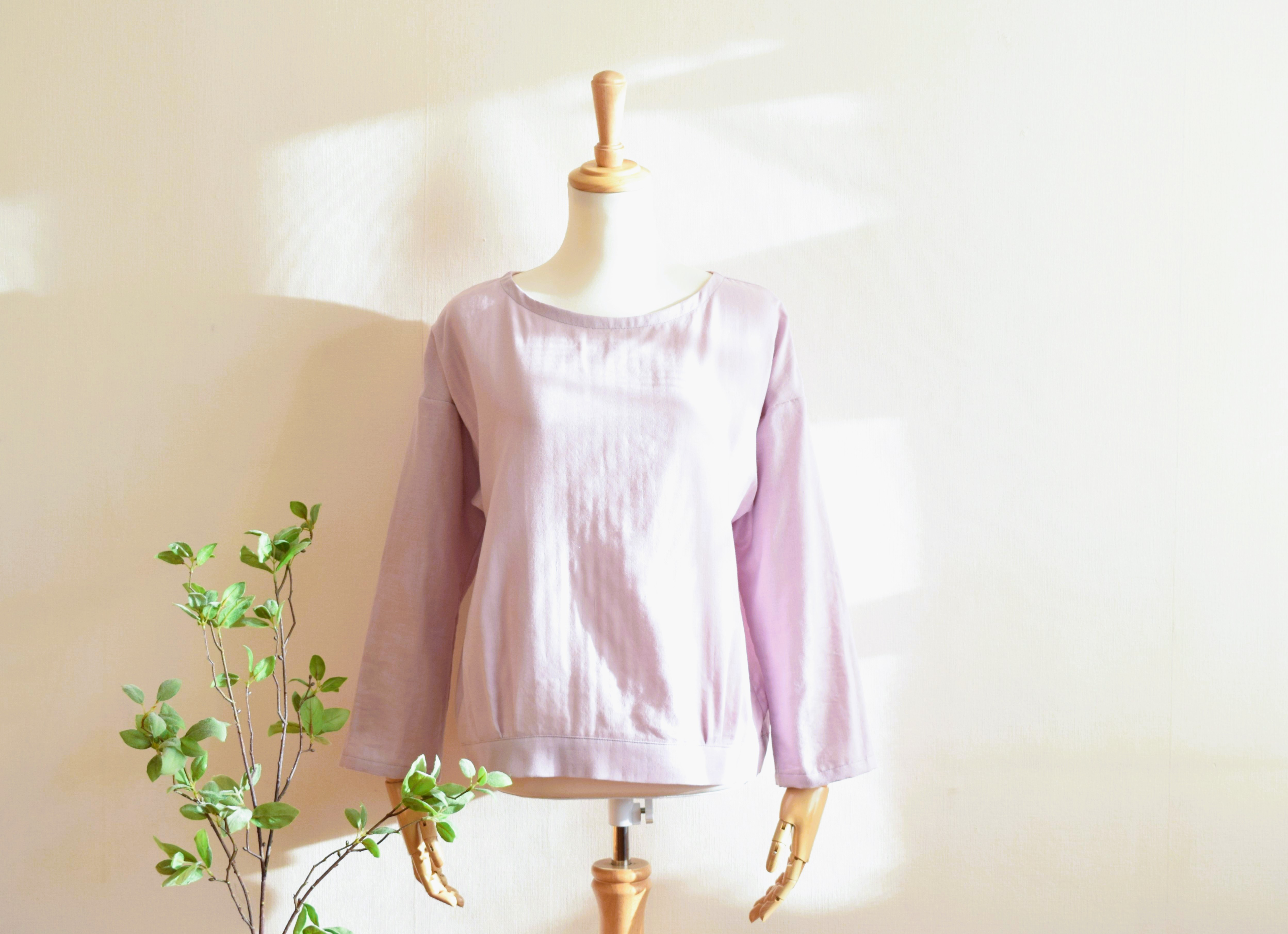 柔らかな肌触り♪ダブルガーゼのブラウス/藤桜