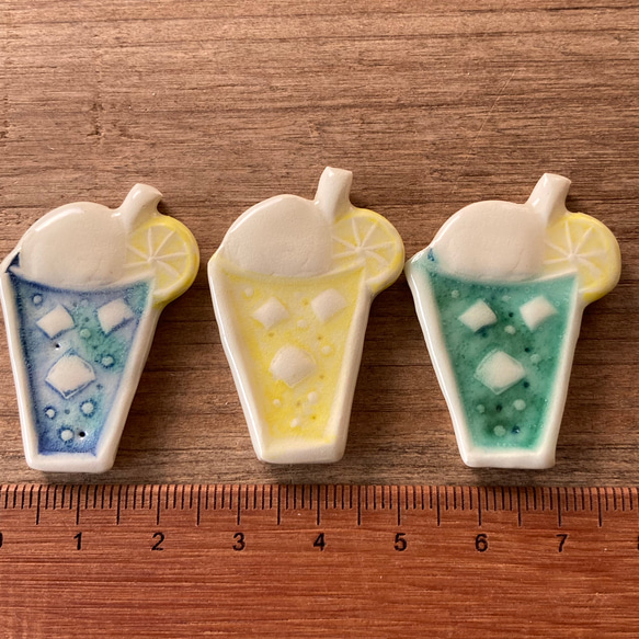 クリームソーダのブローチ(レモン) 6枚目の画像