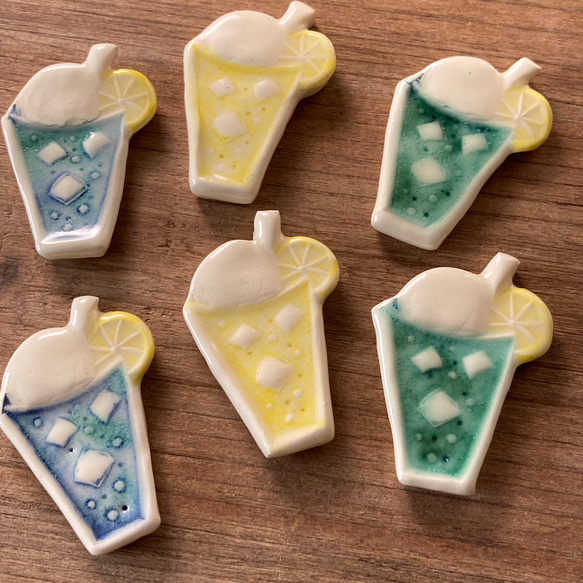 クリームソーダのブローチ(レモン) 5枚目の画像