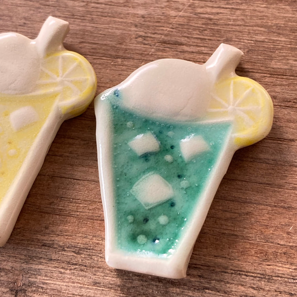 クリームソーダのブローチ(レモン) 8枚目の画像