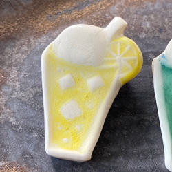 クリームソーダのブローチ(レモン) 2枚目の画像