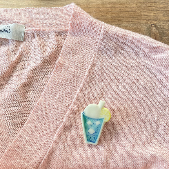 クリームソーダのブローチ(レモン) 15枚目の画像