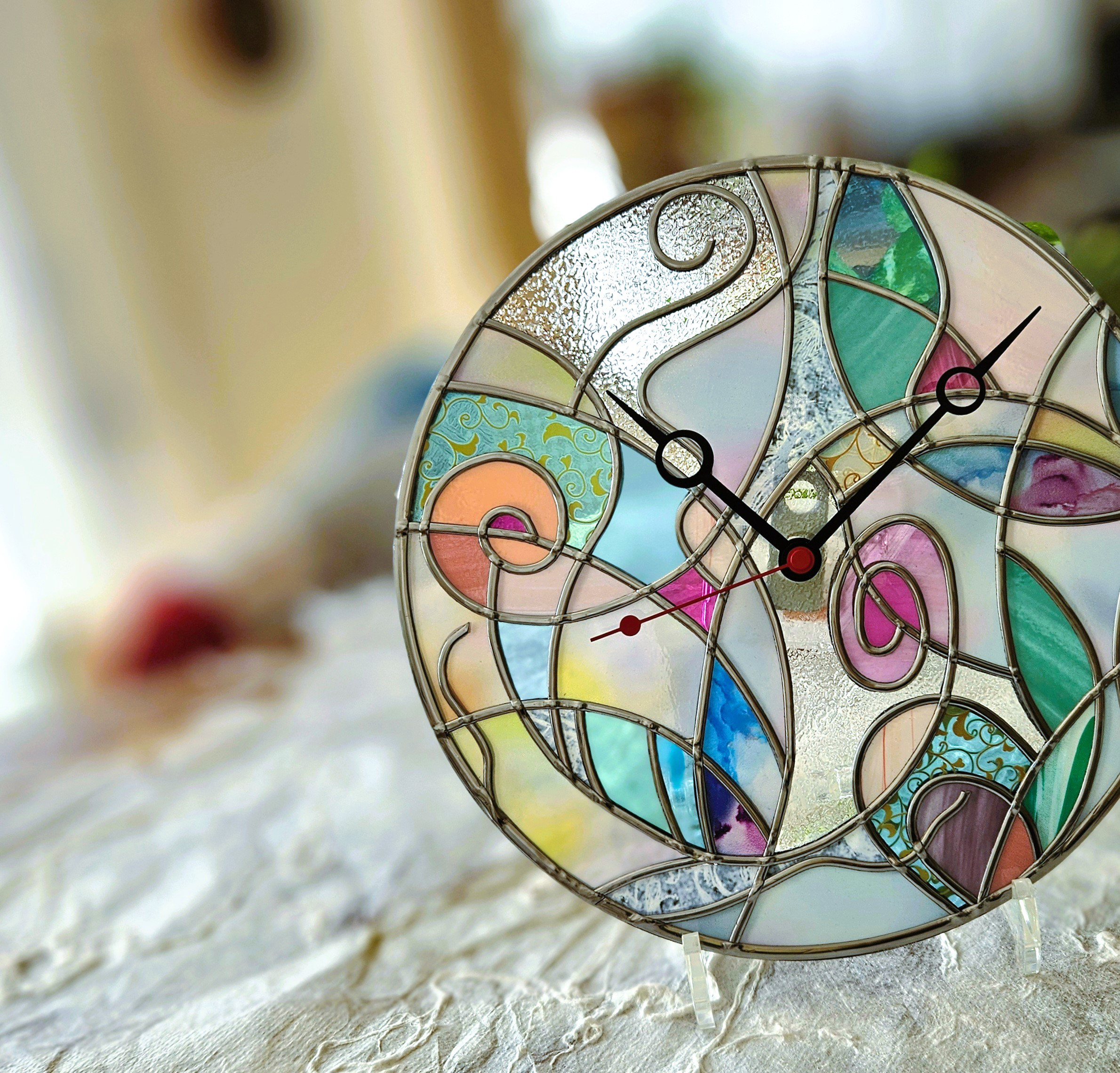 受注：和モダン『心春 Miotoアクリル掛け置き兼用時計