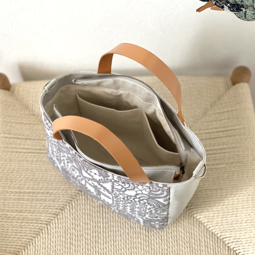 ⚮̈ミナペルホネン forest tile まるっこかくれんぼトート トート