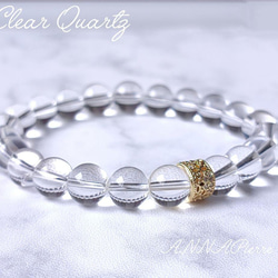 大天使カマエル☆水晶メインのサンストーンブレスレット ブレスレット