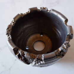 5号燻し金彩鉢907　塊根植物　多肉植物　盆栽　植木鉢　作家鉢　沖縄 4枚目の画像