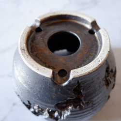 5号燻し金彩鉢907　塊根植物　多肉植物　盆栽　植木鉢　作家鉢　沖縄 6枚目の画像