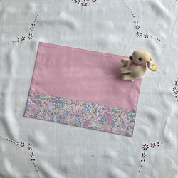 バンビ柄 リバティ＊エッタ 大きめフリル巾着 お着替え袋 体操服