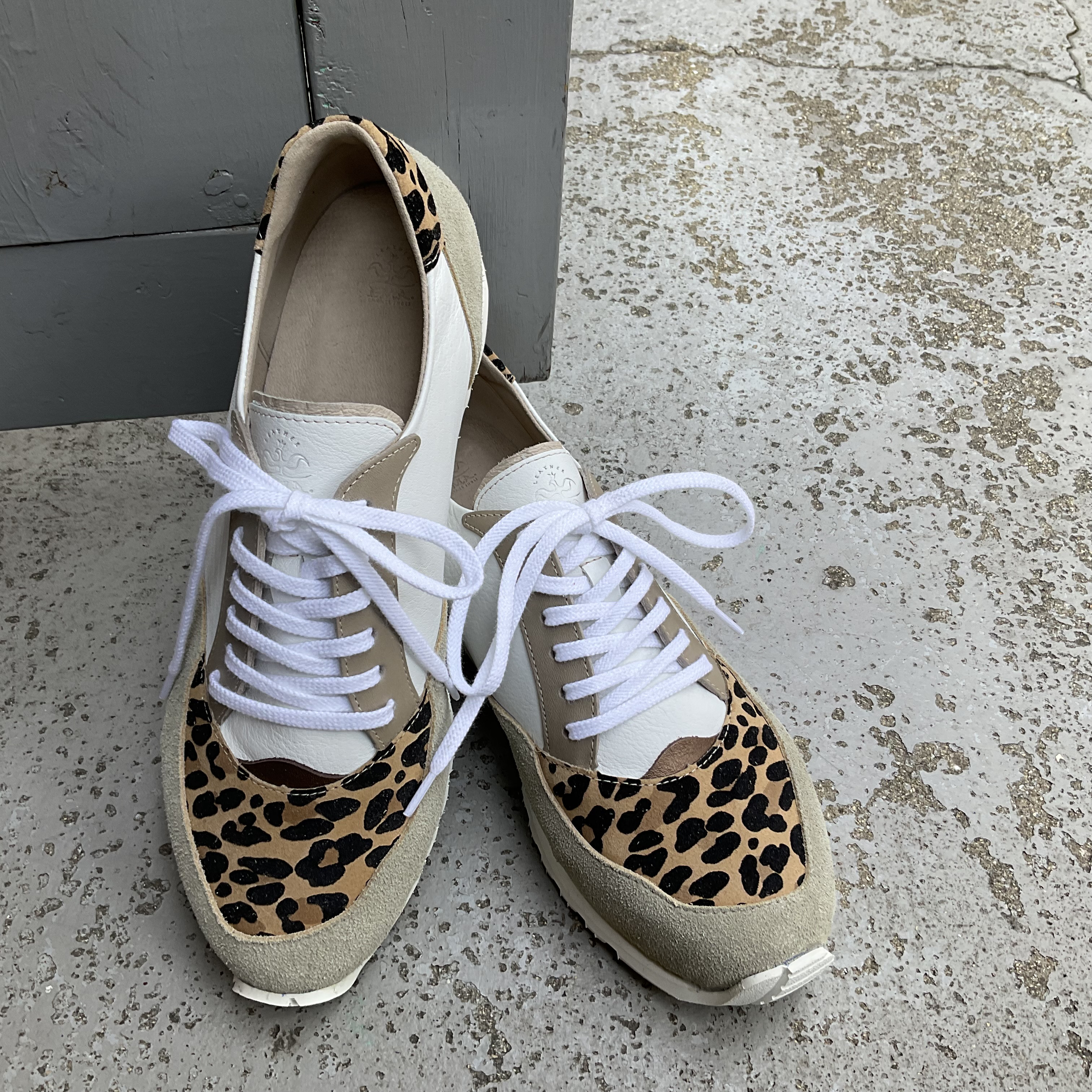 【レオパードアレンジ】大人カジュアル他には無いハンドメイドの柔らかい履き心地。