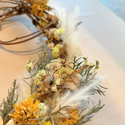 三日月型ガーランド】 ドライフラワー ガーランド リース リース