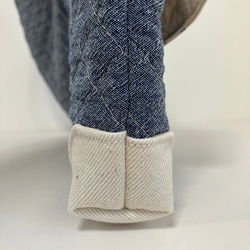 底角補強！北欧風花柄キルティングショルダーバック　通園　図書・絵本袋 3枚目の画像