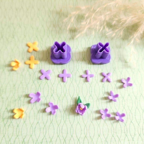 ポリマークレイカッター *金木犀 & ライラック* 抜き型 クレイカッター