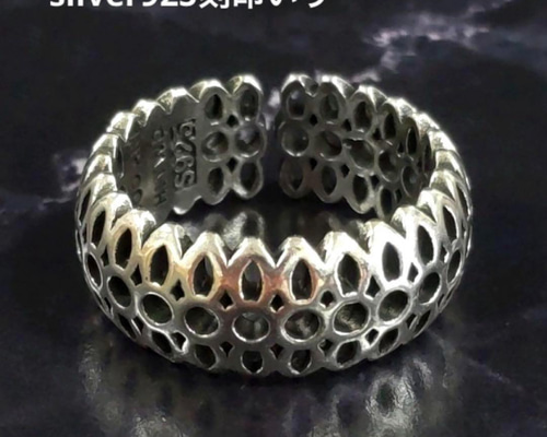 刻印入り silver925 メンズ 銀 指輪 メキシカンジュエリー