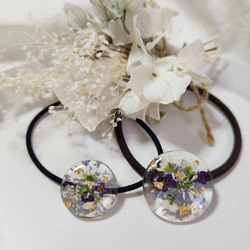 かすみ草 ヘアゴム セット ドライフラワー レジン アクセサリー 入学式