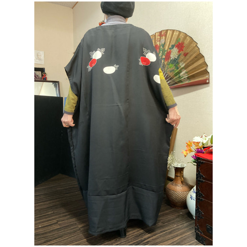 新品 着物ワンピース ストール付き