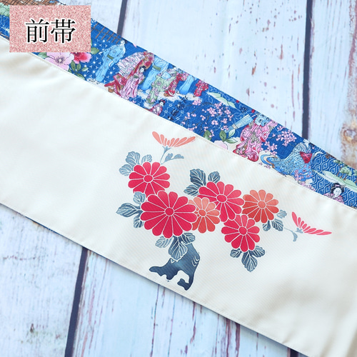 ob145 フック付き 二部式作り帯 一重太鼓結び 名古屋帯 オリジナル説明