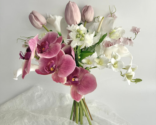 アーティシャルフラワー ブーケ ブートニア ピンク 結婚式 前撮り 造花 韓国 c5a948aed10357d9dfe53a46e45ce0