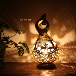 ひょうたんランプ--絵付け スタンドライト・テーブルランプ bunbun383