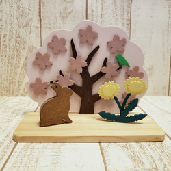 春の季節飾り 菜の花 2個セット フェルト 置物 その他置物 あでりー