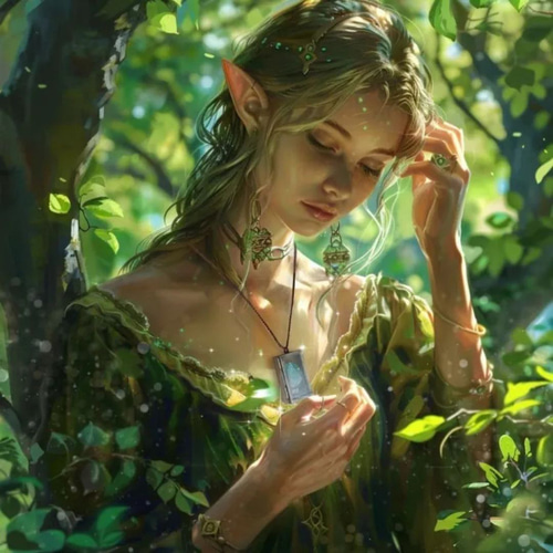 エルフの魔法が宿る、鉱物標本型ペンダント ネックレス・ペンダント