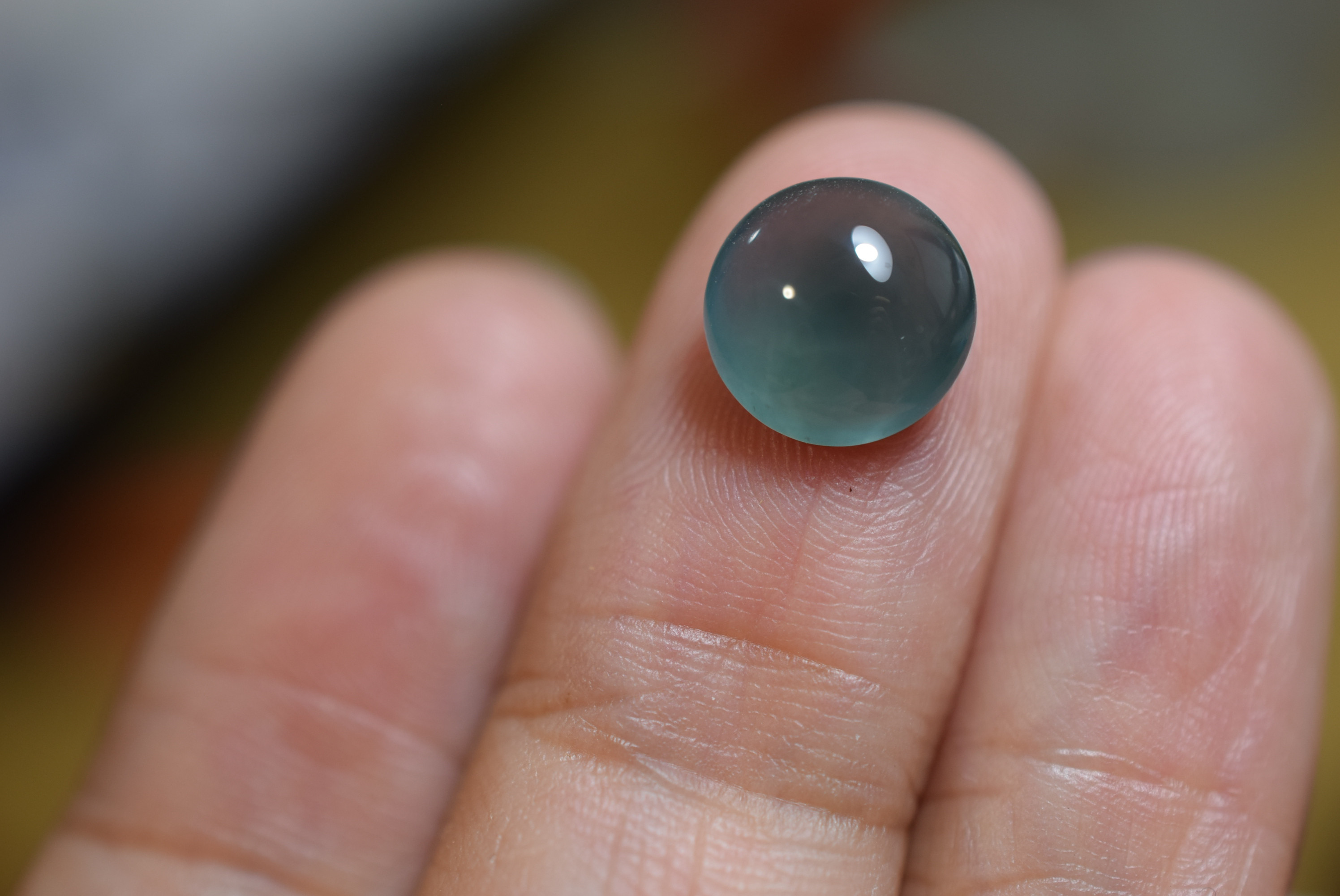 BG9-15 美品 氷糯種 青緑色 58.7MM グアテマラ産 本翡翠 バングル