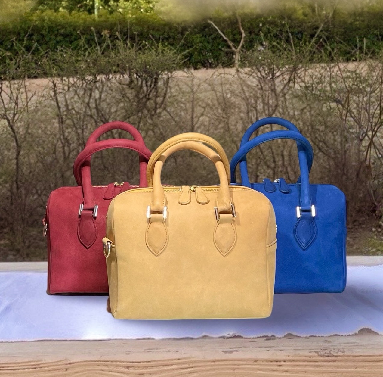 ★東京発★軽い裏地付きミニボストンバッグ　イエロー　179